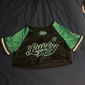 St. Patrick’s Cropped Mesh Shirt